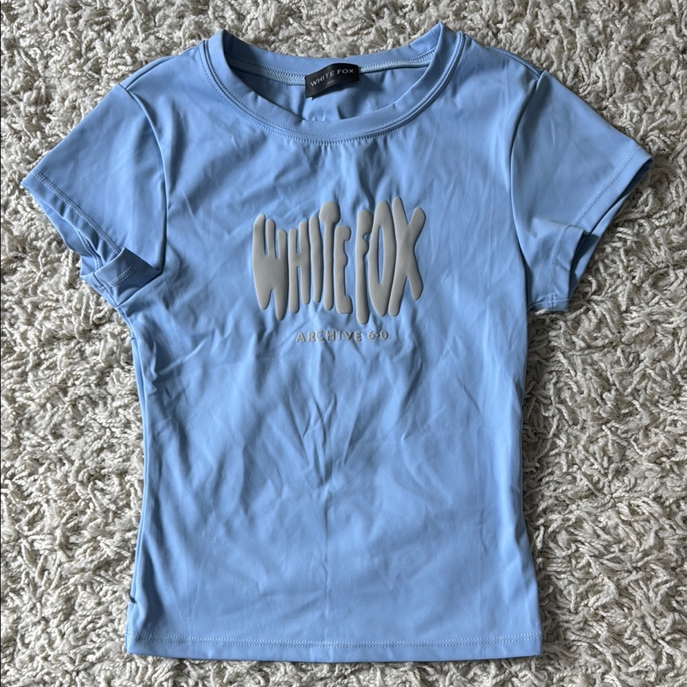 White Fox Blue Graphic Tee